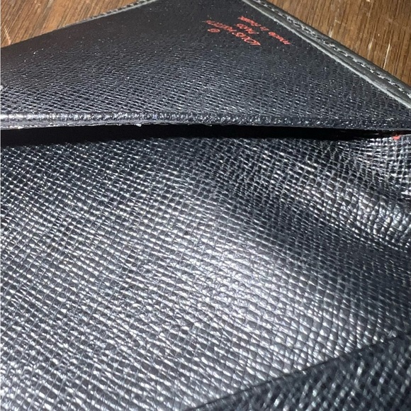Authentic Vintage Louis Vuitton Black Epi Leather Fold Wallet - Picture 9 of 14